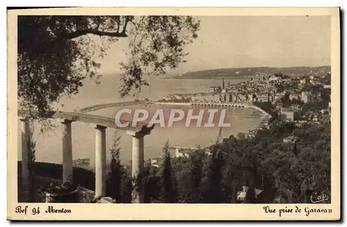 Cartes postales Menton Vue Prise de Garavan