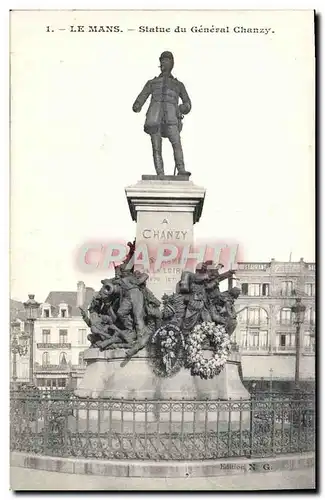 Ansichtskarte AK Le Mans Statue du General Chanzy Militaria