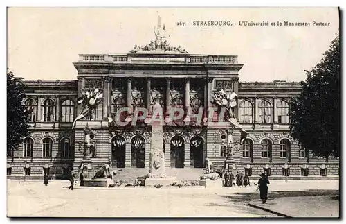 Cartes postales Strasbourg L&#39Universite et le Monument Pasteur