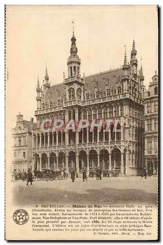 Cartes postales Bruxelles Maison du Roi Ancienne Halle au Pain