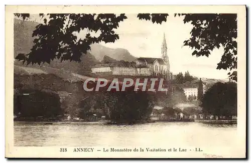 Ansichtskarte AK Annecy Le Monastere de la Visitation et le Lac