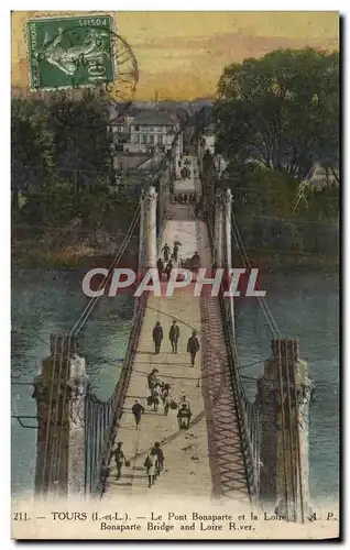 Ansichtskarte AK Tours Le Pont Bonaparte et la Loire