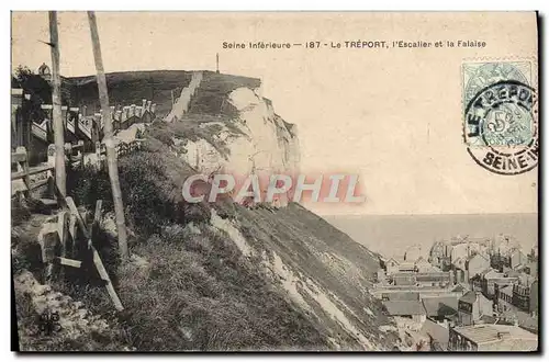 Cartes postales Le Treport L&#39Escalier et la Falaise