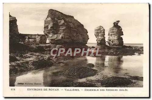 Cartes postales Environs De Royan Vallieres Ensemble Des Rochers isoles