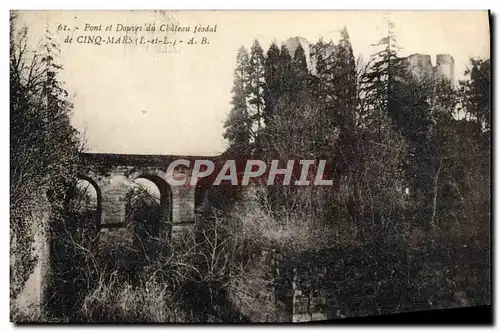 Ansichtskarte AK Pont et Douves du Chateau Feodal de Cinq Mars