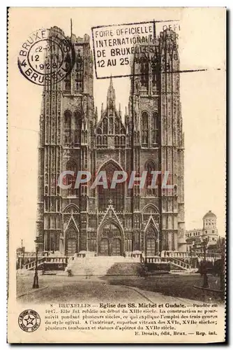 Cartes postales Bruxelles Eglise des SS Michel et Gudule