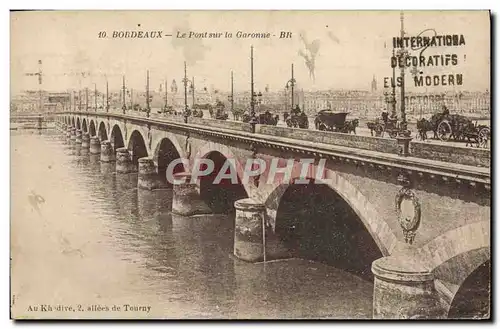 Cartes postales Bordeaux Le Pont Sur la Garonne