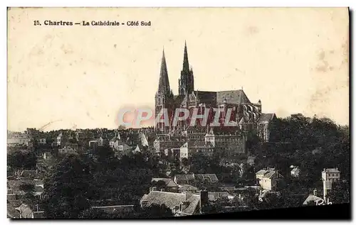 Cartes postales Chartres La Cathedrale Cote Sud