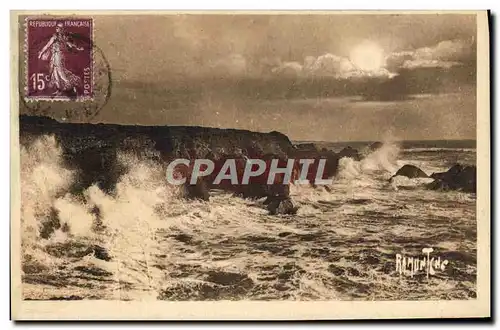 Cartes postales Les Sables d'Olonne Tempete au Rocher de Saint Nicolas