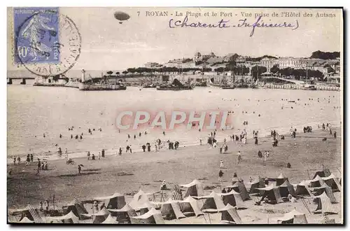 Cartes postales Royan La Plage et la Port Vue prise de l'hotel des Autans