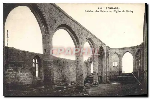 Ansichtskarte AK Penmarch Interieur des Ruines de L&#39Eglise de Kerity