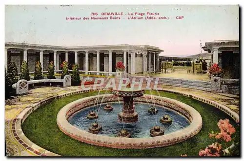 Ansichtskarte AK Deauville La Plage Fleurie Interieur des Nouveaux Bains L&#39atrium