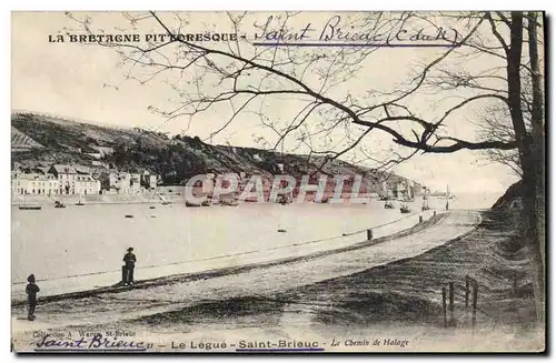 Cartes postales St Brieuc Le Legue Le chemin de Halage