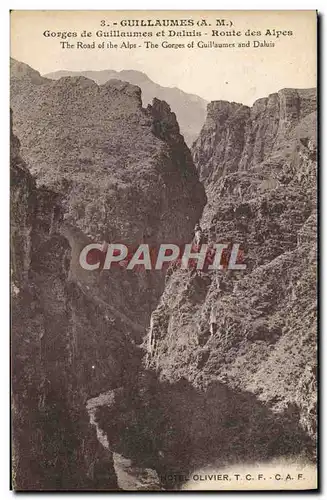 Cartes postales Guillaumes Gorges de Guillaumes et Daluis Route des Alpes