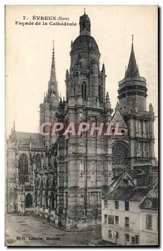 Cartes postales Evreux Facade de la Cathedrale