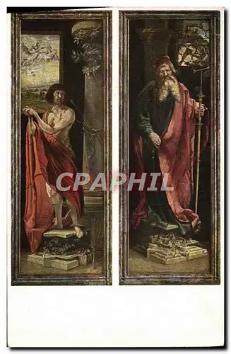 Cartes postales Matthias Grunewald Inseheimer Altar Der heilige Sebastian