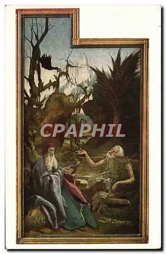 Cartes postales Matthias Grunewald Inseheimer Altar Der Besuch des heiligen Antonius