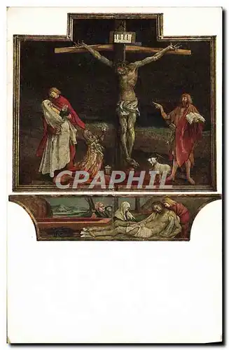 Ansichtskarte AK Matthias Grunewald Inseheimer Altar Die Kreuzigung Die Predella