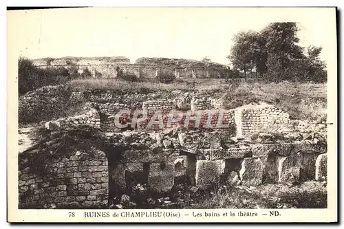 Cartes postales Ruines de Champlieu Les bains et le Theatre