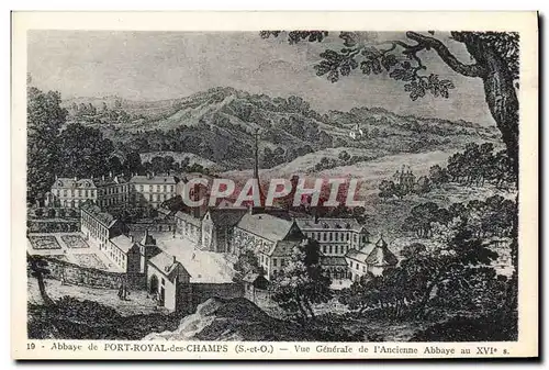 Cartes postales Abbaye de Port Royal des Champs Vue Generale de l&#39ancienne abbaye