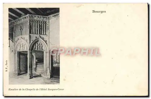 Cartes postales Bourges Escalier de la chapelle de l'Hotel Jacques Coeur