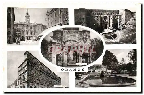 Cartes postales moderne Orange Place de l'hotel de ville Theatre romain Theatre antique Jardin public