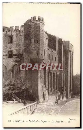 Cartes postales Avignon Palais des Papes La Facade