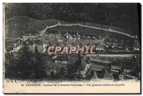 Cartes postales Dauphine Couvent de la Grande Chartreuse Vue generale reduite et complete