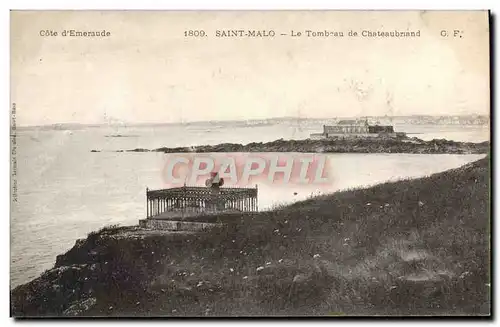 Cartes postales Saint Malo Le Tombeau de Chateaubriand