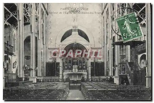Cartes postales Paris Plaisance Interieur de l&#39eglise Notre Dame de Travers