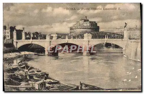 Ansichtskarte AK Roma Ponte Vittorio Emanuele II