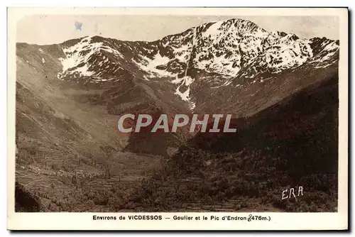 Ansichtskarte AK Environs de Vicdessos Goulier et le Pic d&#39Endron