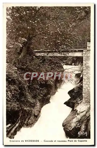 Ansichtskarte AK Environs de Vicdessos Cascade et nouveau pont de Caponta