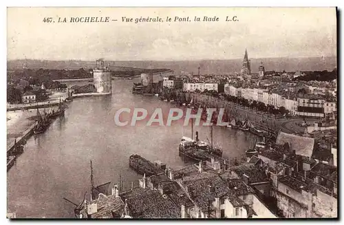 Cartes postales La Rochelle Vue Generale Le Pont La Rade Bateaux