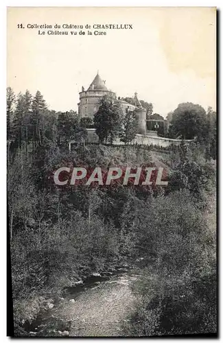 Cartes postales Chateau De Chastellux Le chateau vu de la Cure