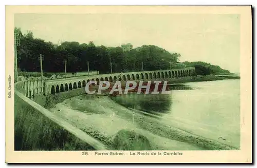 Cartes postales Perros Guirec La Route De La Corniche