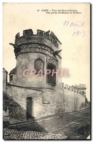 Cartes postales Caen Tour Des Gens D&#39Armes Fait Partie Du Manoir De Nobleur