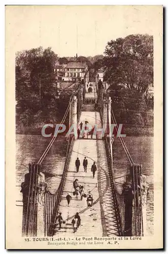 Ansichtskarte AK Tours Le Pont Bonaparte Et La Loire