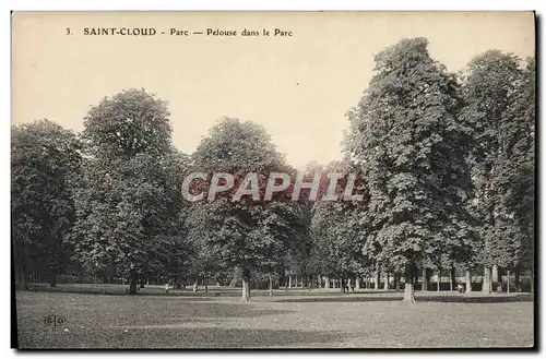 Cartes postales Saint Cloud Parc Pelouse Dans Le Parc