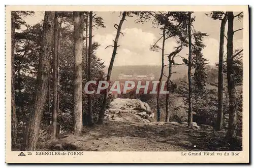 Ansichtskarte AK Bagnoles De I&#39Orne Le Grand Hotel Vu Du Roc