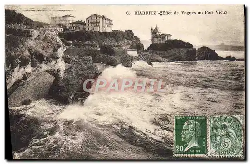 Cartes postales Biarritz Effet De Vagues Au Port Vieux