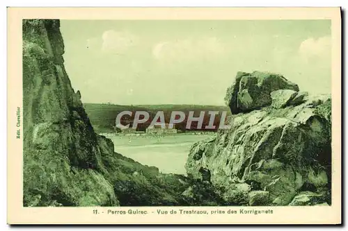 Cartes postales Perros Guirec Vue De Trestraou Prise Des Korriganets