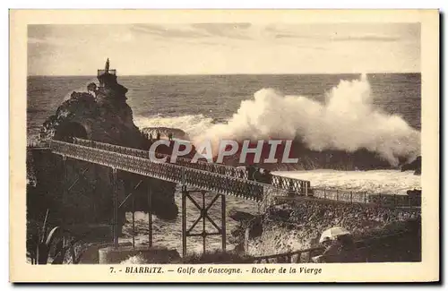 Ansichtskarte AK Biarritz Golfe De Gascogne Rocher De La Vierge