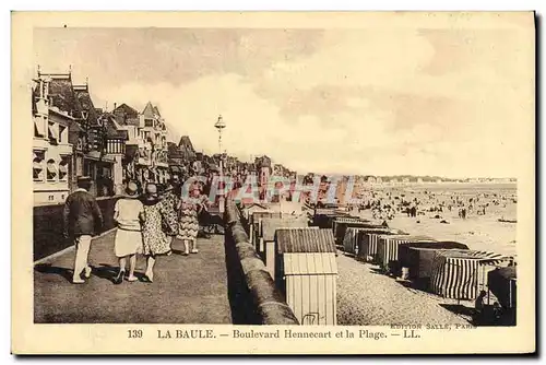 Cartes postales La Baule Boulevard Hennecart Et La Plage