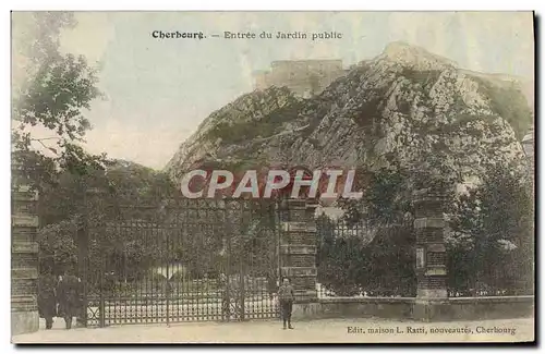 Cartes postales Cherbourg Entree Du Jardin Public