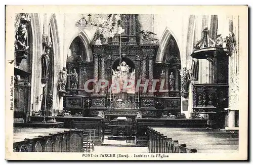 Cartes postales Pont De I'Arche Interieur De I'Eglise