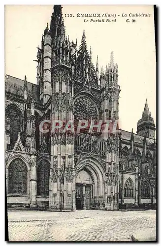 Cartes postales Evreux La Cathedrale Le Portail Nord