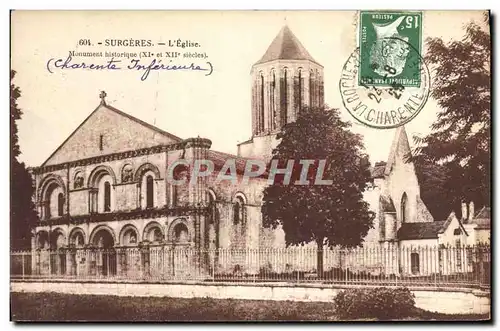 Cartes postales Surgeres L'Eglise Monument Historique