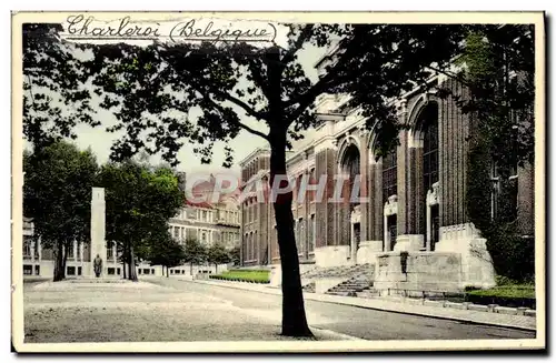 Cartes postales Charleroi Universite du Travail et Monument Paul Fastur