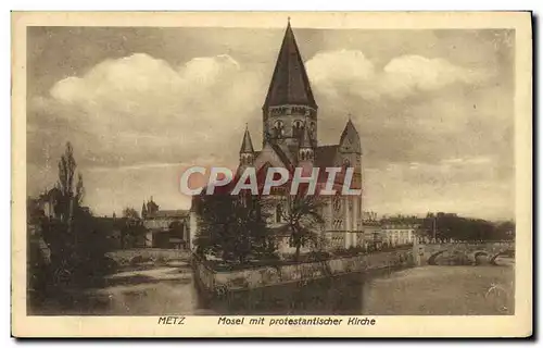 Ansichtskarte AK Metz Mosel Mit Protestantischer Kirche